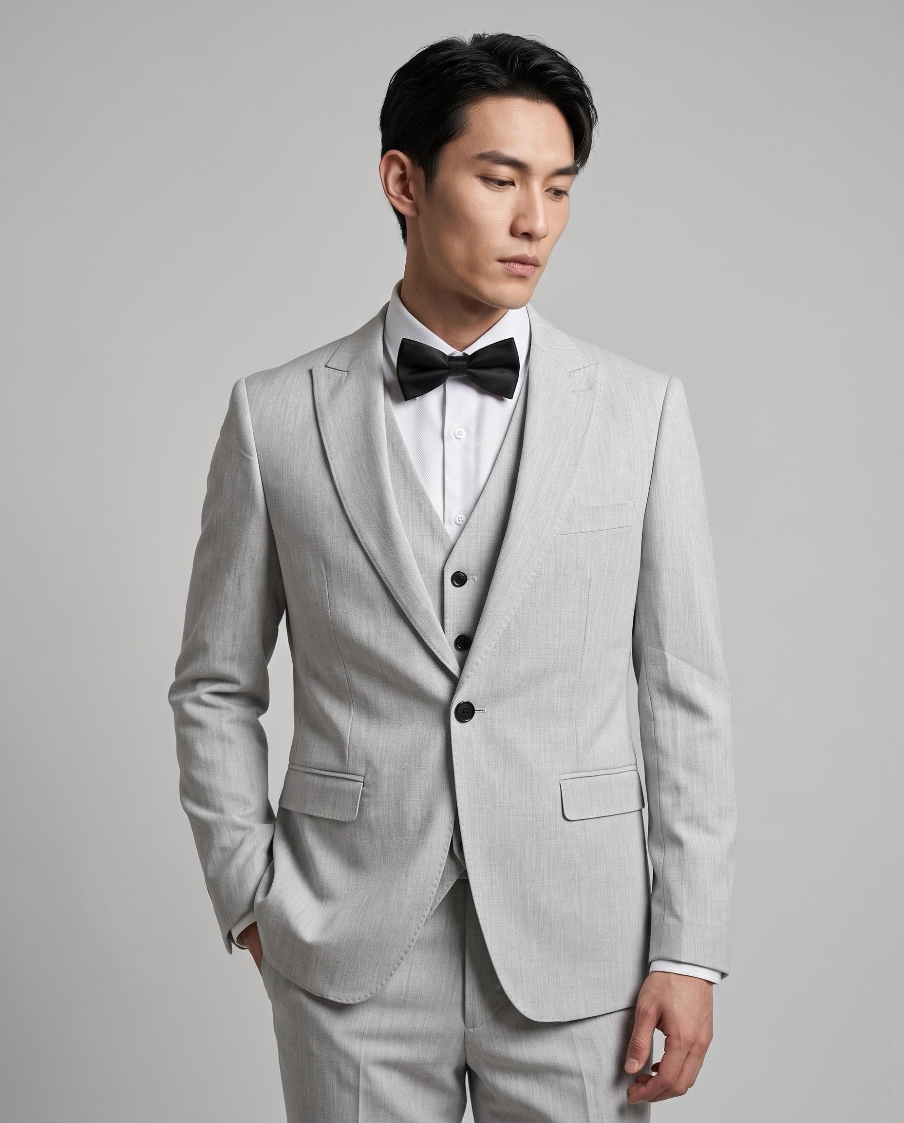 Como: Grey 3-piece suit at Suit Archive Singapore