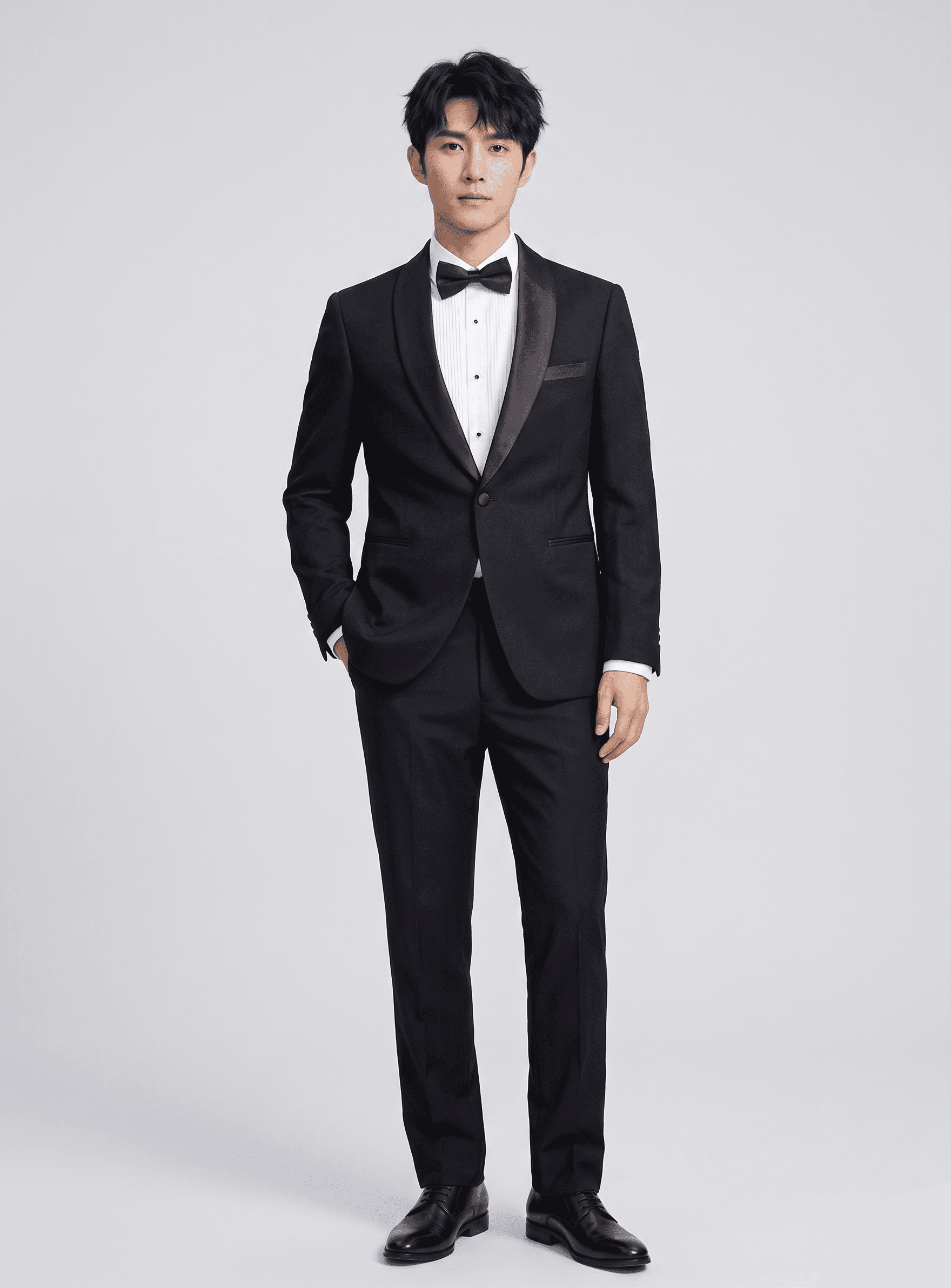 Monte Carlo: Black tuxedo 3-piece suit at Suit Archive Singapore